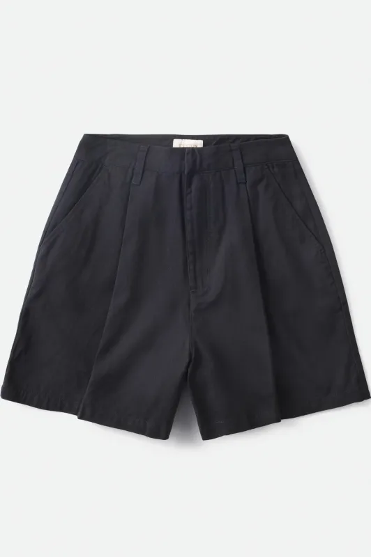 Brixton Victory Trouser Short - Jet Black (04240) made by Brixton