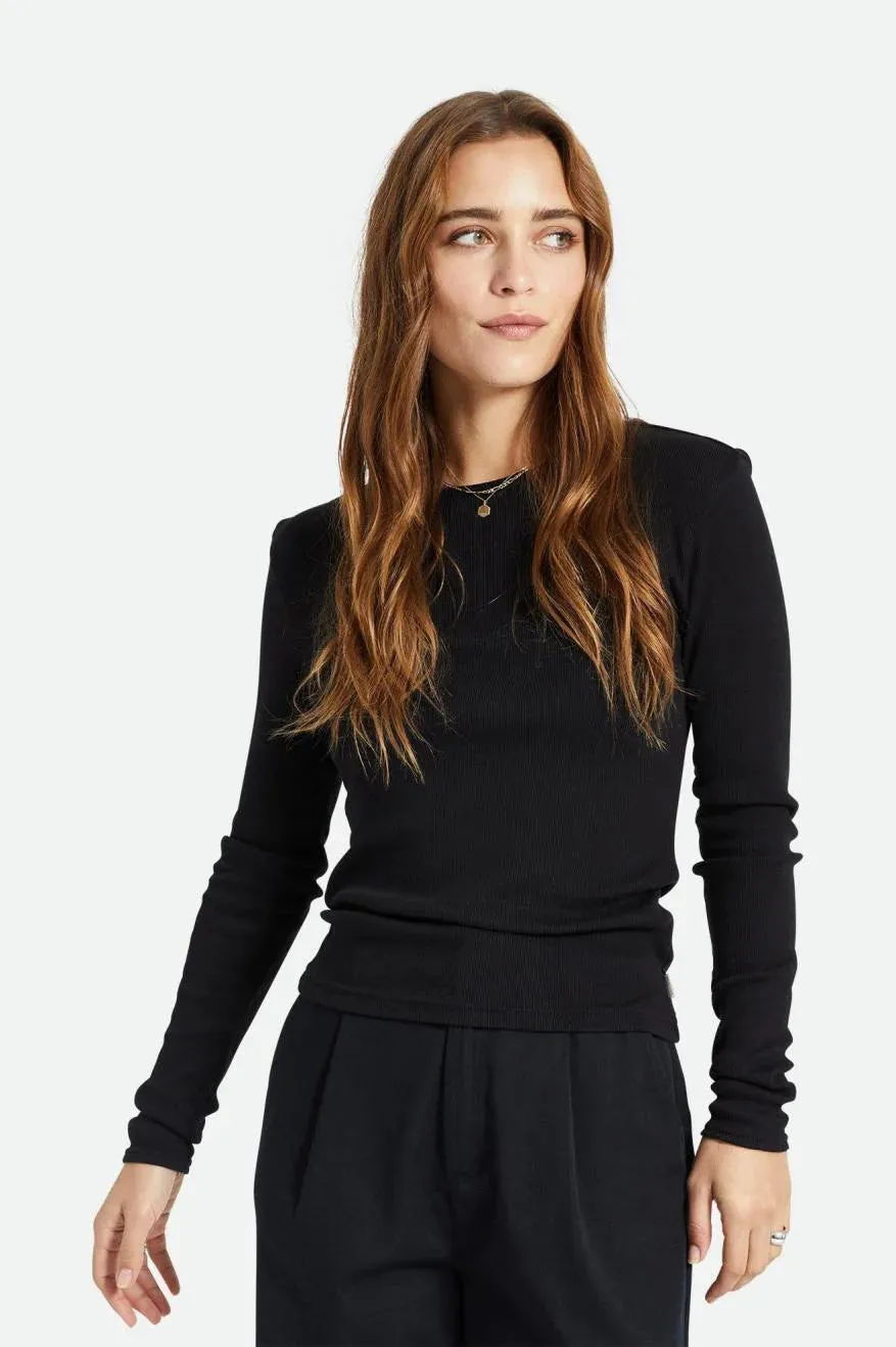 Brixton Women's Tennessee L/S Tee - Black sold by Railcar product image thumbnail 2