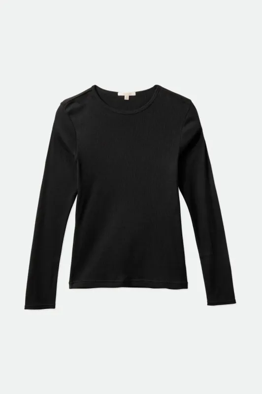 Brixton Women's Tennessee L/S Tee - Black made by Brixton