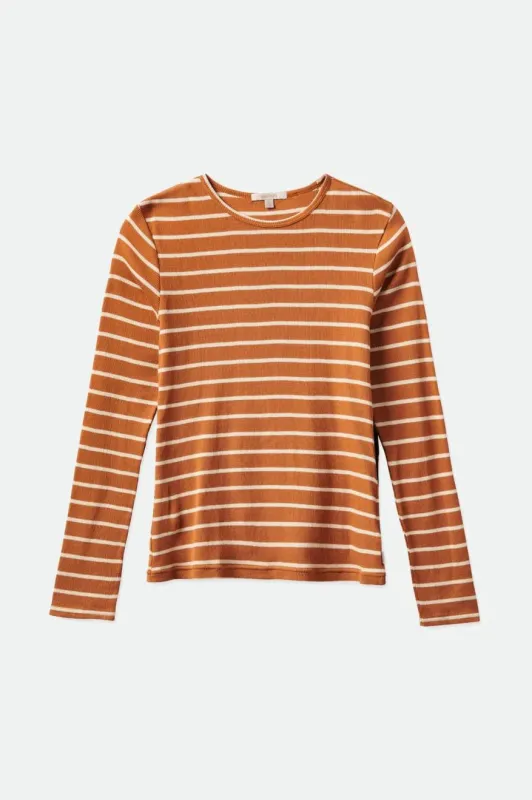 Brixton Women's Tennessee L/S Tee - Tiger sold by Railcar