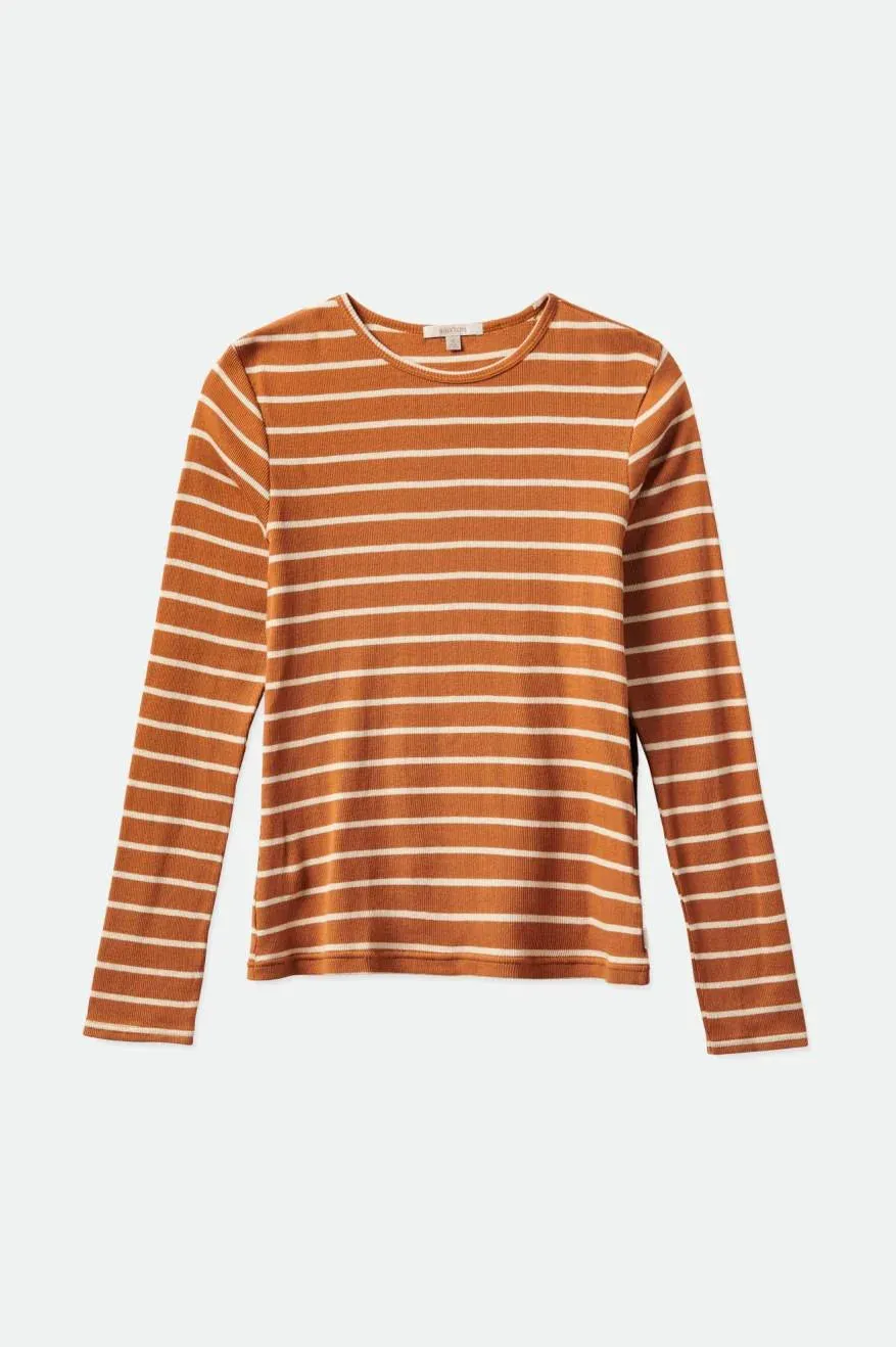 Brixton Women's Tennessee L/S Tee - Tiger sold by Railcar