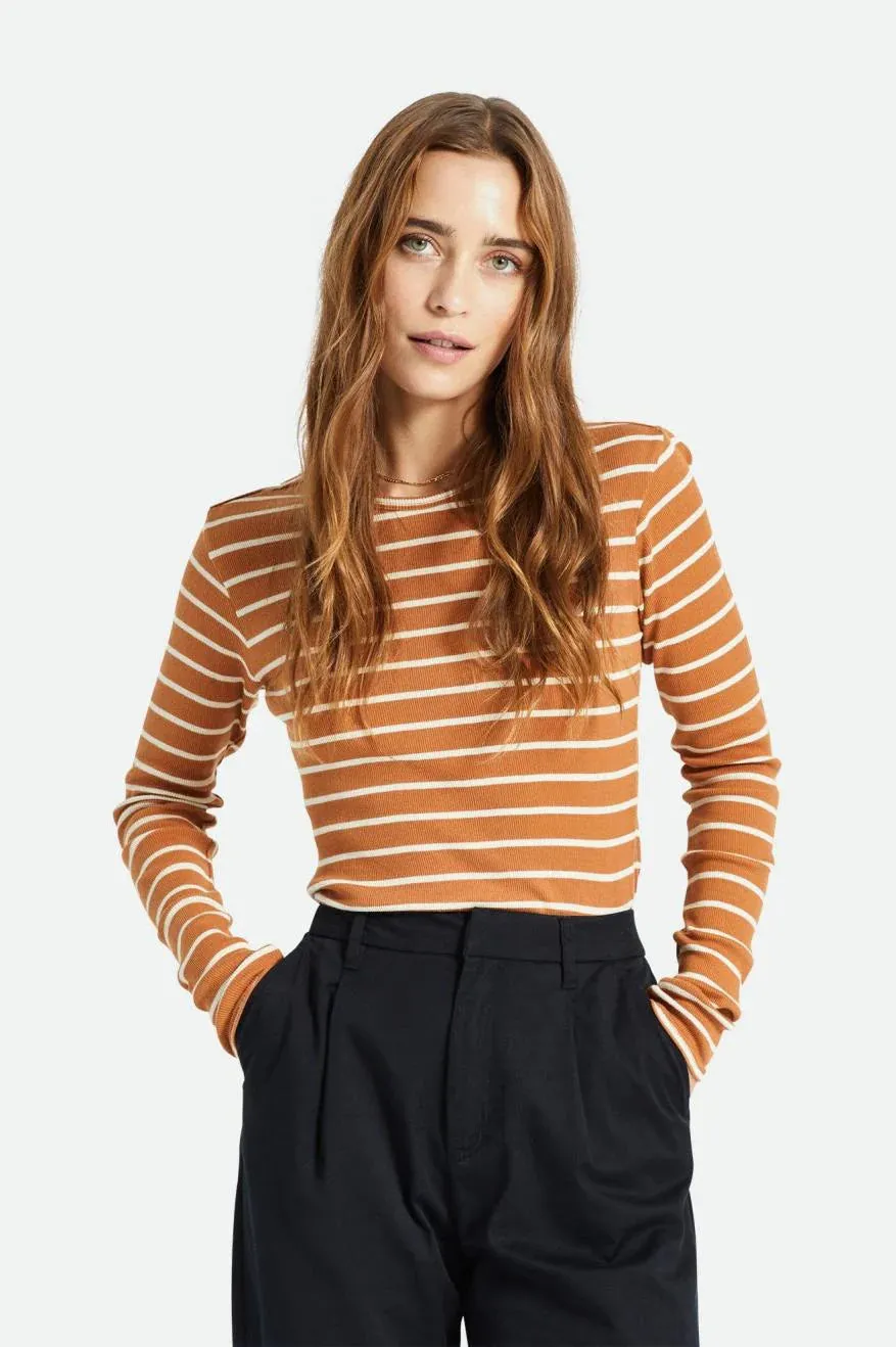 Brixton Women's Tennessee L/S Tee - Tiger sold by Railcar product image thumbnail 2