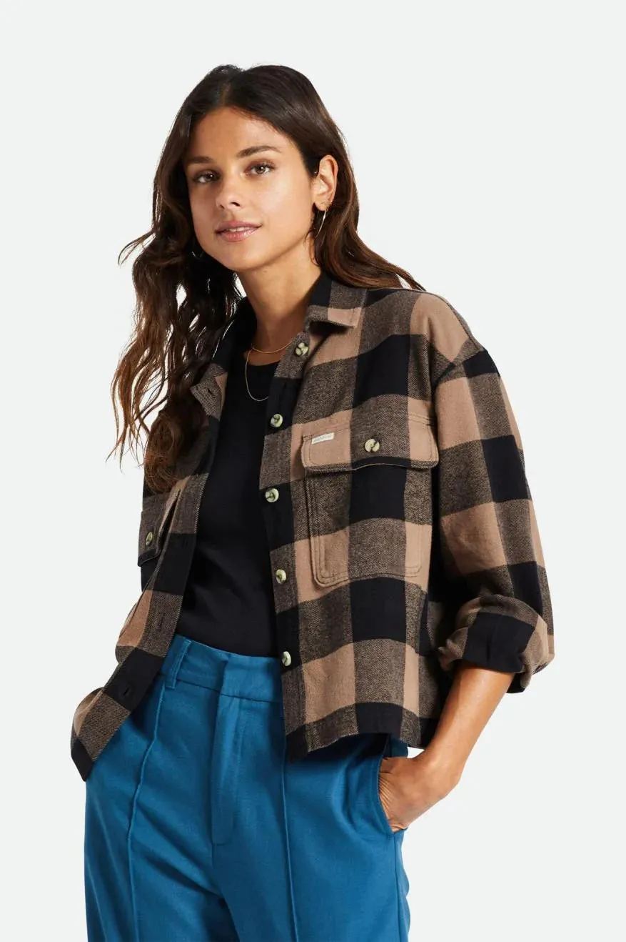 Brixton Women's Bowery L/S Flannel - Twig Black sold by Railcar product image thumbnail 2
