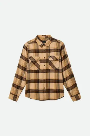 Brixton Bowery Flannel - Sand/Black sold by Railcar