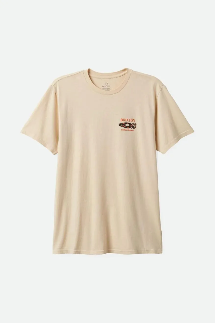 Brixton Men's Hubbard S/S Standard Tee Cream Worn Wash sold by Railcar product image thumbnail 2
