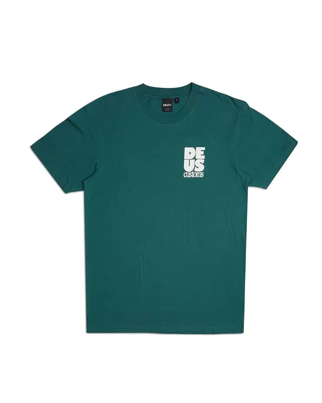 Deus Ex Machina Postal Tee /Work Green sold by Railcar
