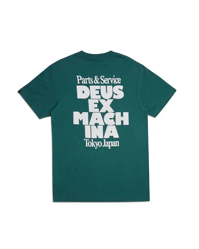 Deus Ex Machina Postal Tee /Work Green sold by Railcar product image thumbnail 2