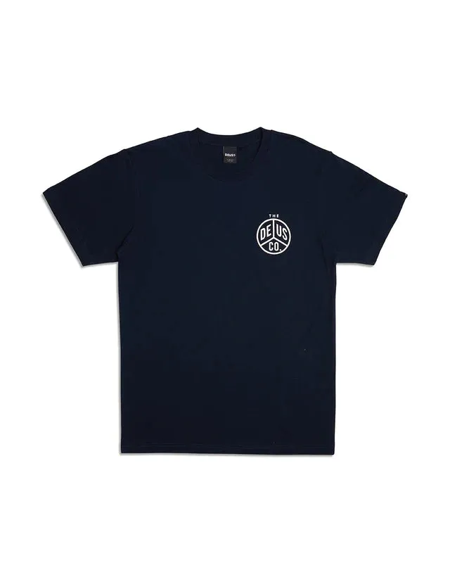 Deus Ex Machina Dice Tee /Navy sold by Railcar