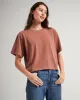 Women's Relaxed SS Crop Tee/Russet sold by Railcar