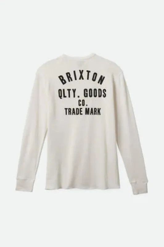Brixton Woodburn L/S Thermal - Off White sold by Railcar