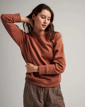 Women's Recycled Fleece Sweatshirt/Russet sold by Railcar