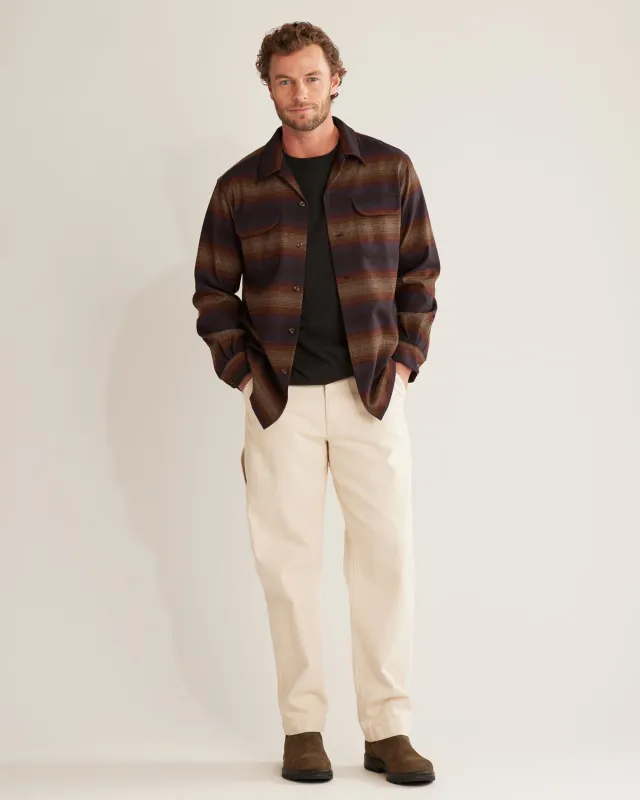Pendleton Men's Stripe Board Shirt Brown Ombre Multi RA733-32597 sold by Railcar