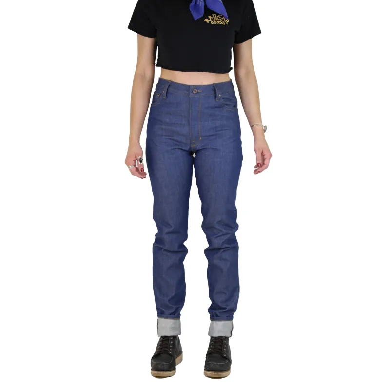 Vixen X089 Indigo Medium High Waist Skinny Selvedge sold by Railcar