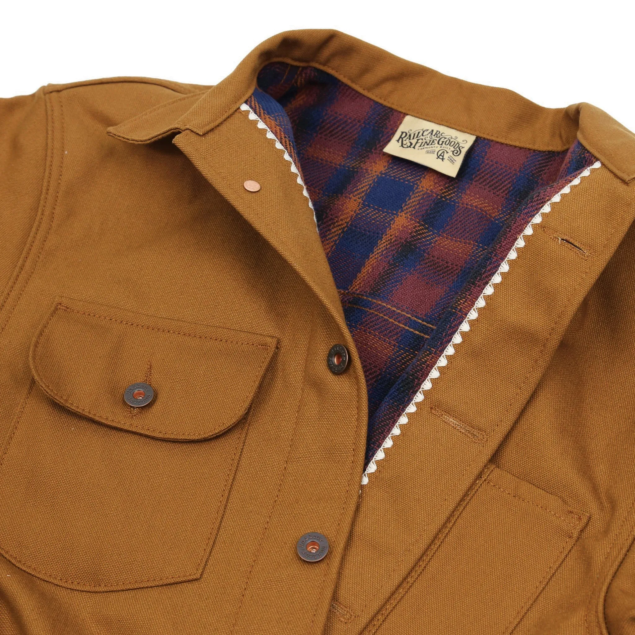 Chore Coat 12oz Duck Baja Maroon Blanket Lined sold by Railcar product image thumbnail 3