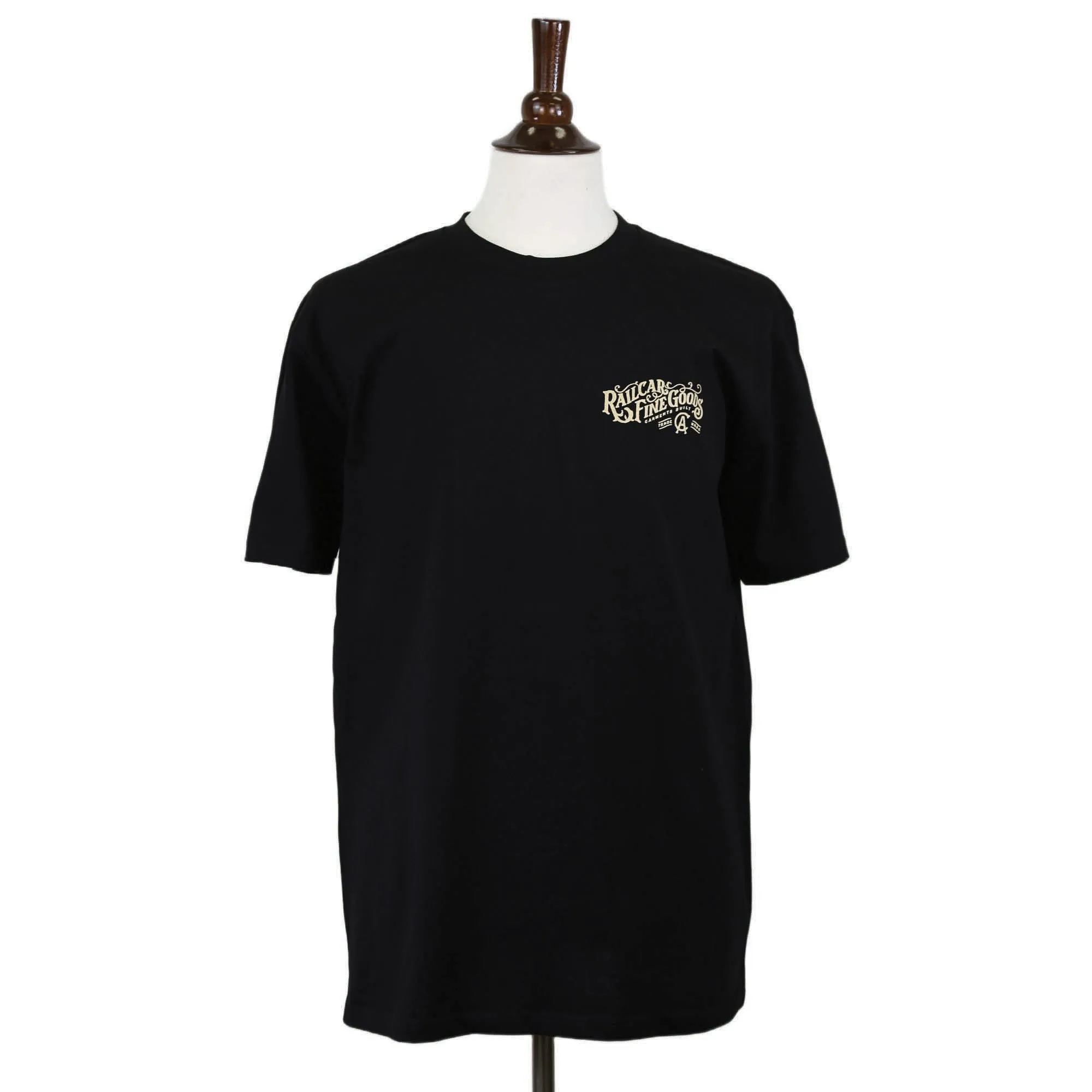 Men's Typography Logo Black Tee Shirt sold by Railcar product image thumbnail 2