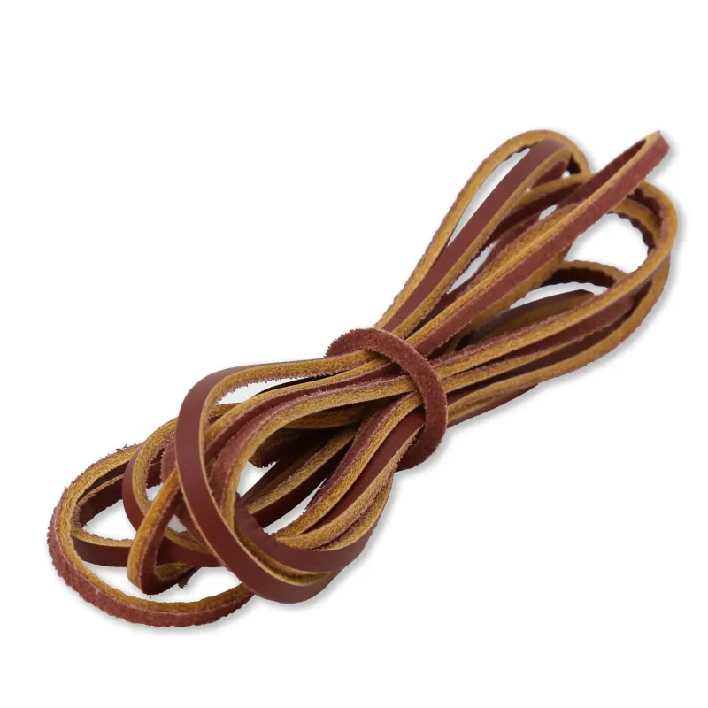 Railcar Chestnut Leather Laces made by Railcar