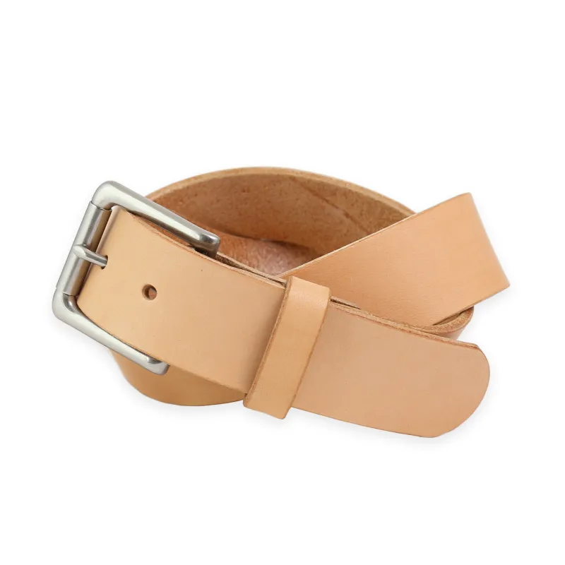Railcar Leather Veg Tan Belt made by Railcar