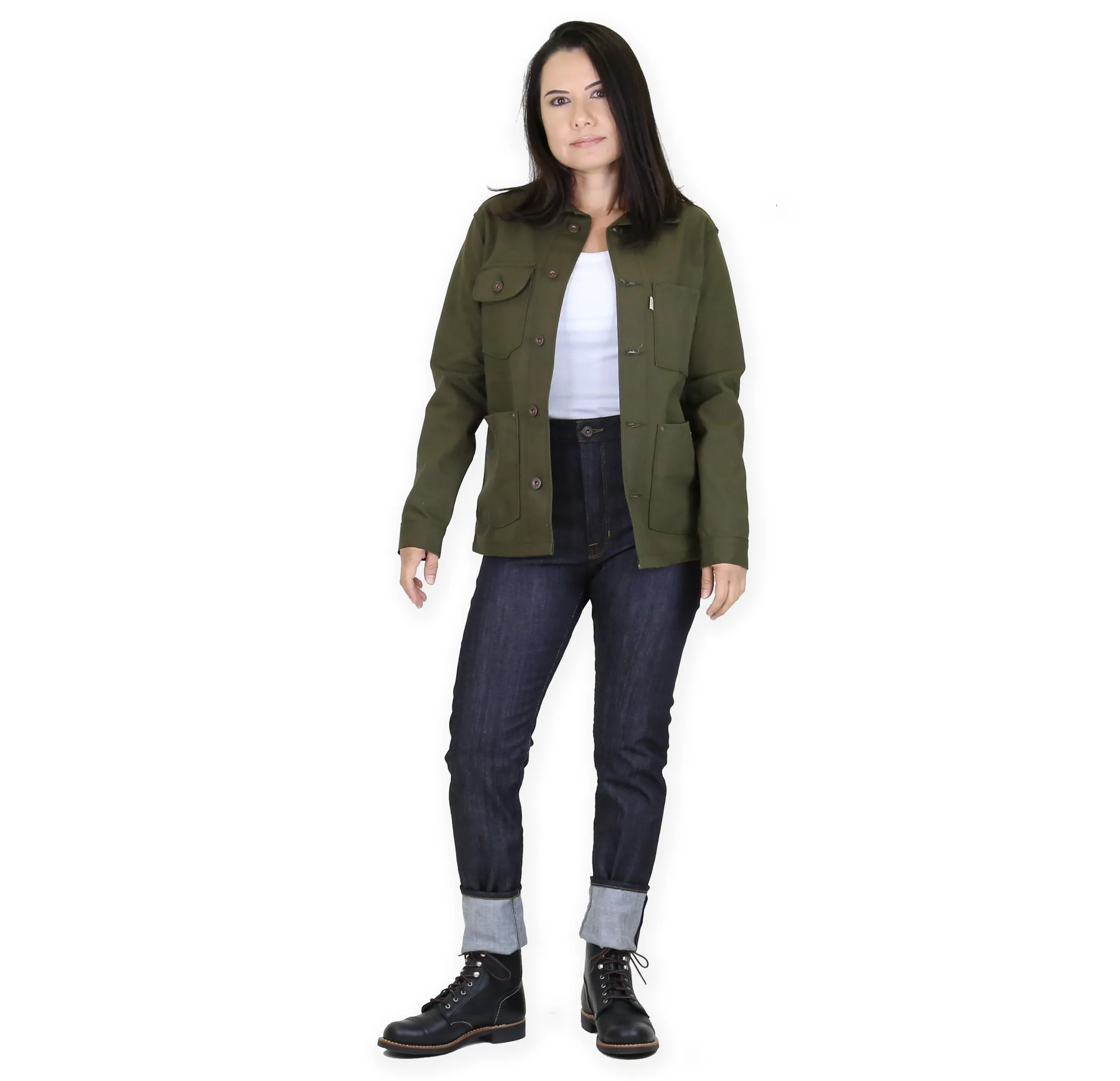 Women's Chore Coat 12oz Seaweed sold by Railcar