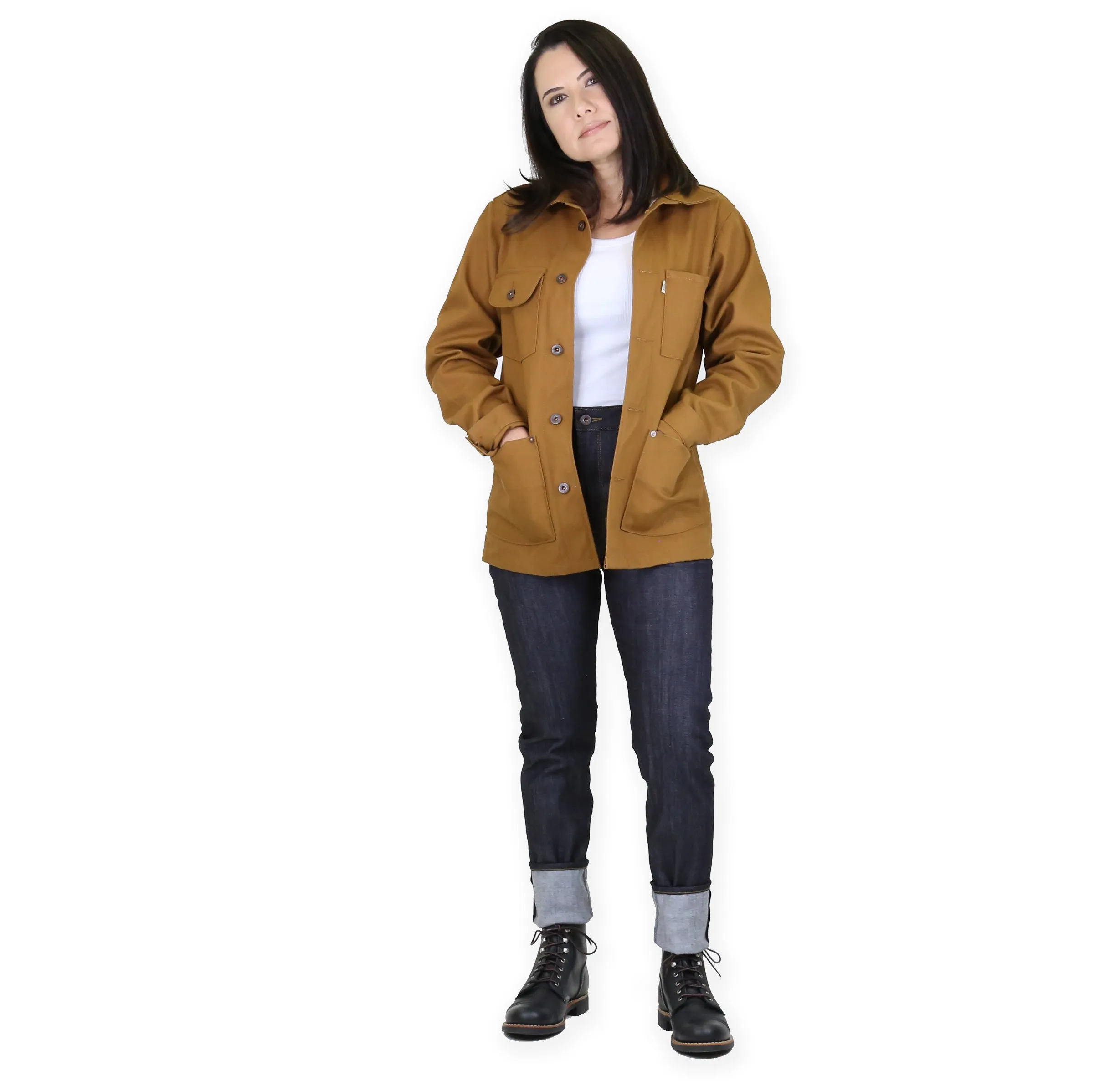 Women's Chore Coat 12oz Duck sold by Railcar product image thumbnail 3