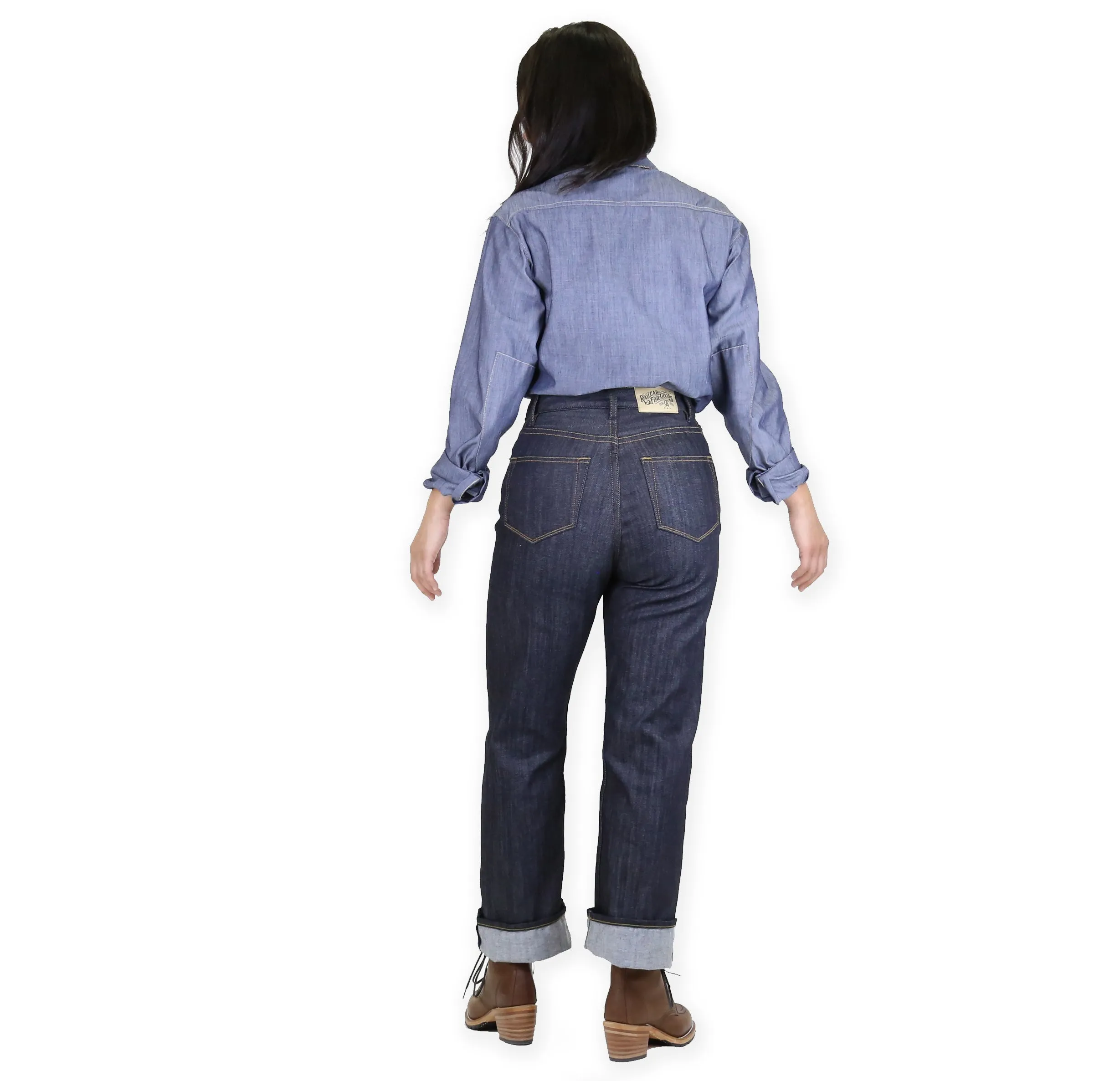 Drifter Indigo Stretch Medium High Waist Straight Leg sold by Railcar product image thumbnail 4