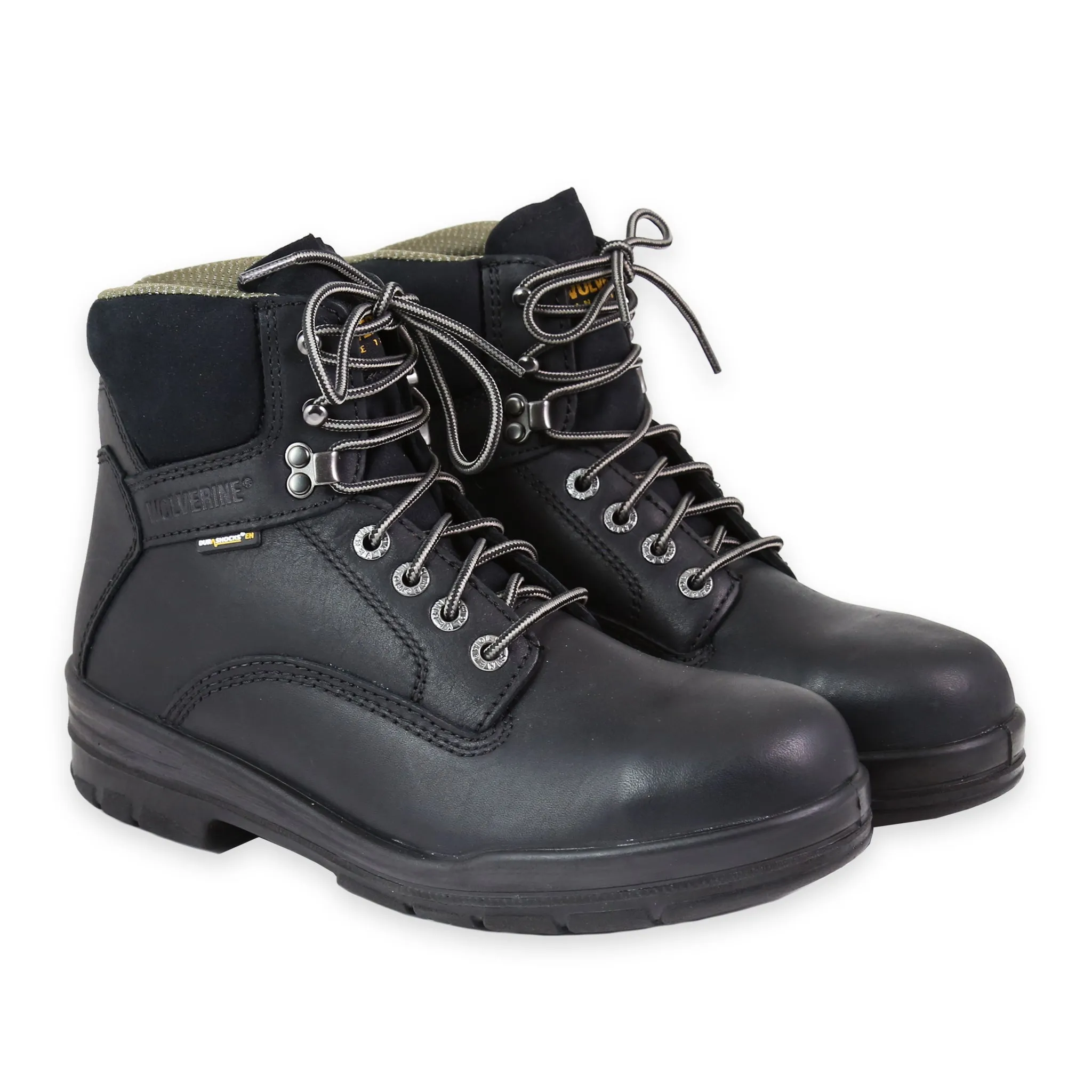 WOLVERINE WORK STEEL TOE DURASHOCK BLACK sold by Railcar
