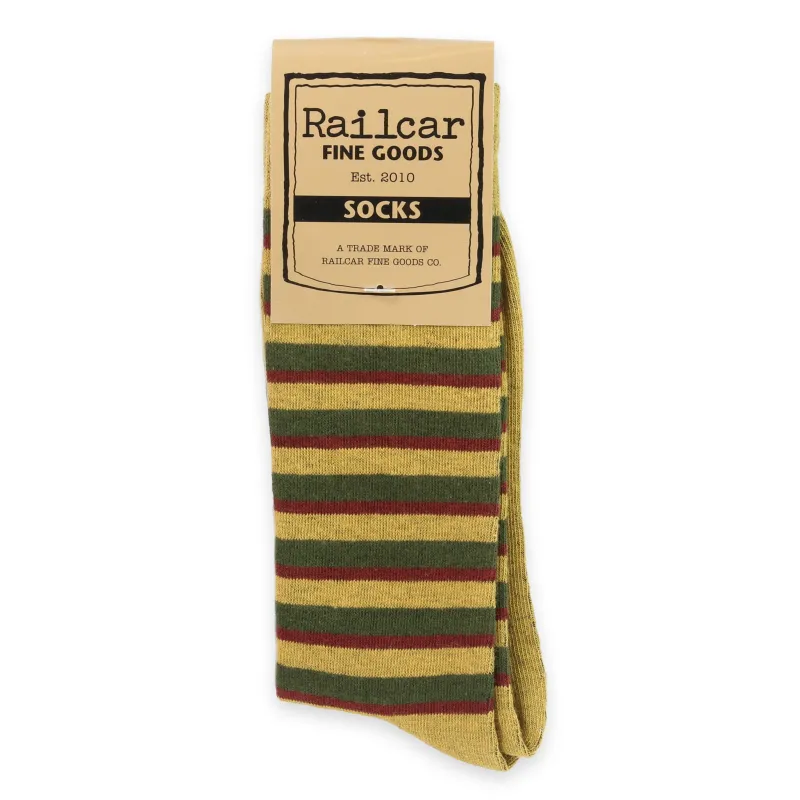 Socks Stripe Mustard sold by Railcar