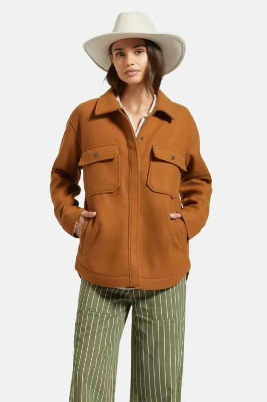 Brixton Women's Durham Shirt Jacket - Washed Copper made by Brixton