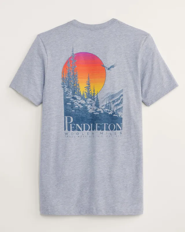 Pendleton Men's Outdoor Sunset Graphic Tee -Athlete Heather/ Grey RG1285-74619 sold by Railcar
