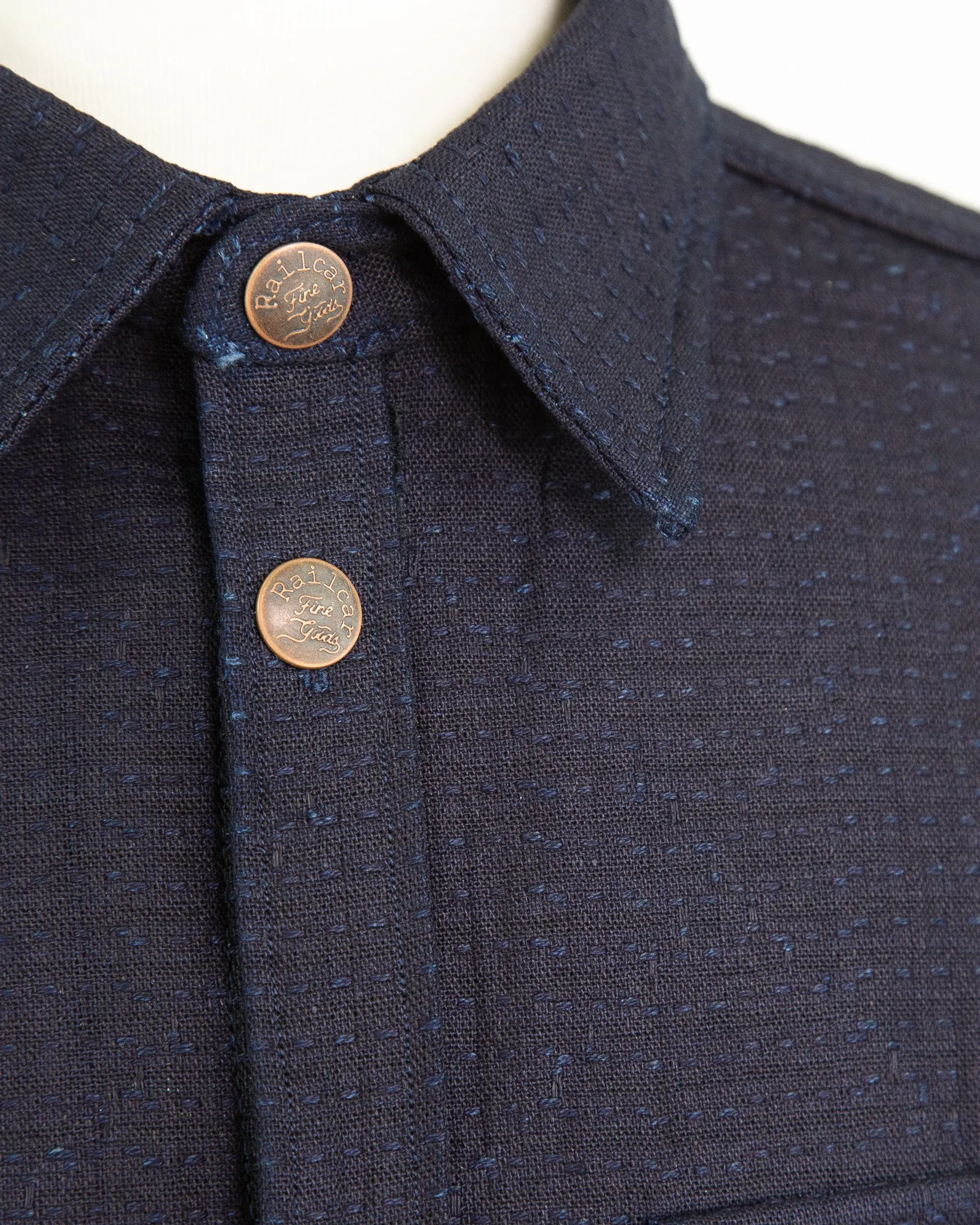 Eliminator Unshin Sashiko 13 Oz Dark Indigo Shirt sold by Railcar product image thumbnail 3