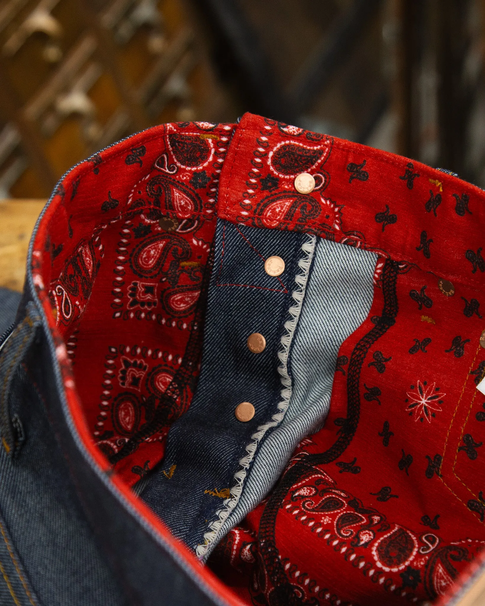 Railcar X Rad Bill Allen Collaboration #2 12 Ounce Indigo Recycled Fibers Selvedge sold by Railcar product image thumbnail 5