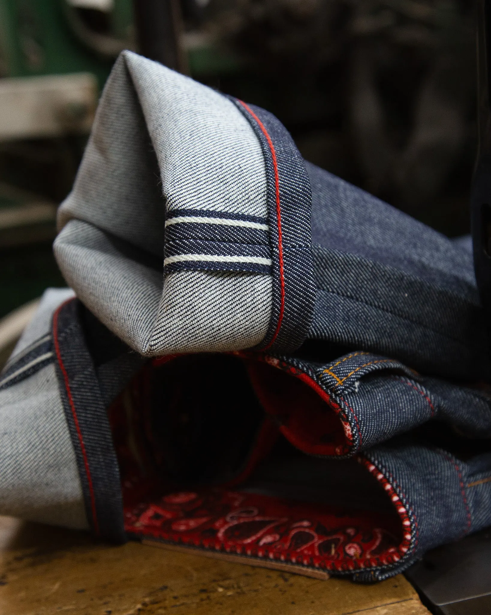 Railcar X Rad Bill Allen Collaboration #2 12 Ounce Indigo Recycled Fibers Selvedge sold by Railcar product image thumbnail 4