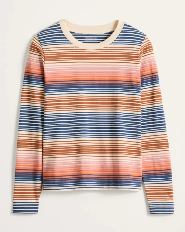 Pendleton Women's Long-Sleeve Deschutes Tee Multi Stripe - TB382-87474 sold by Railcar