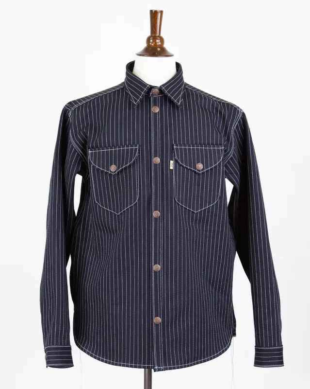 Eliminator Shadow Wabash 13.75 Oz Dark Indigo Selvedge Shirt made by Railcar