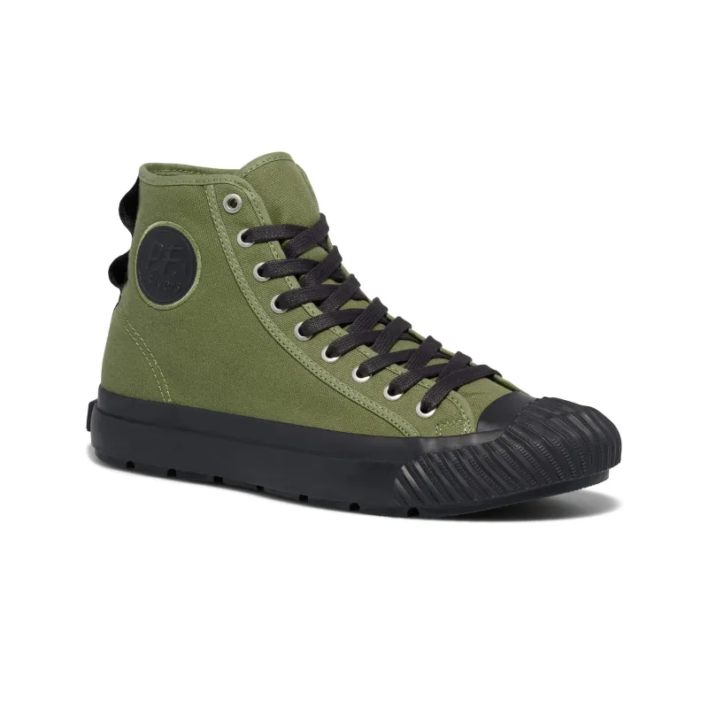 P.F. Flyers Grounder Hi Olive/Black sold by Railcar
