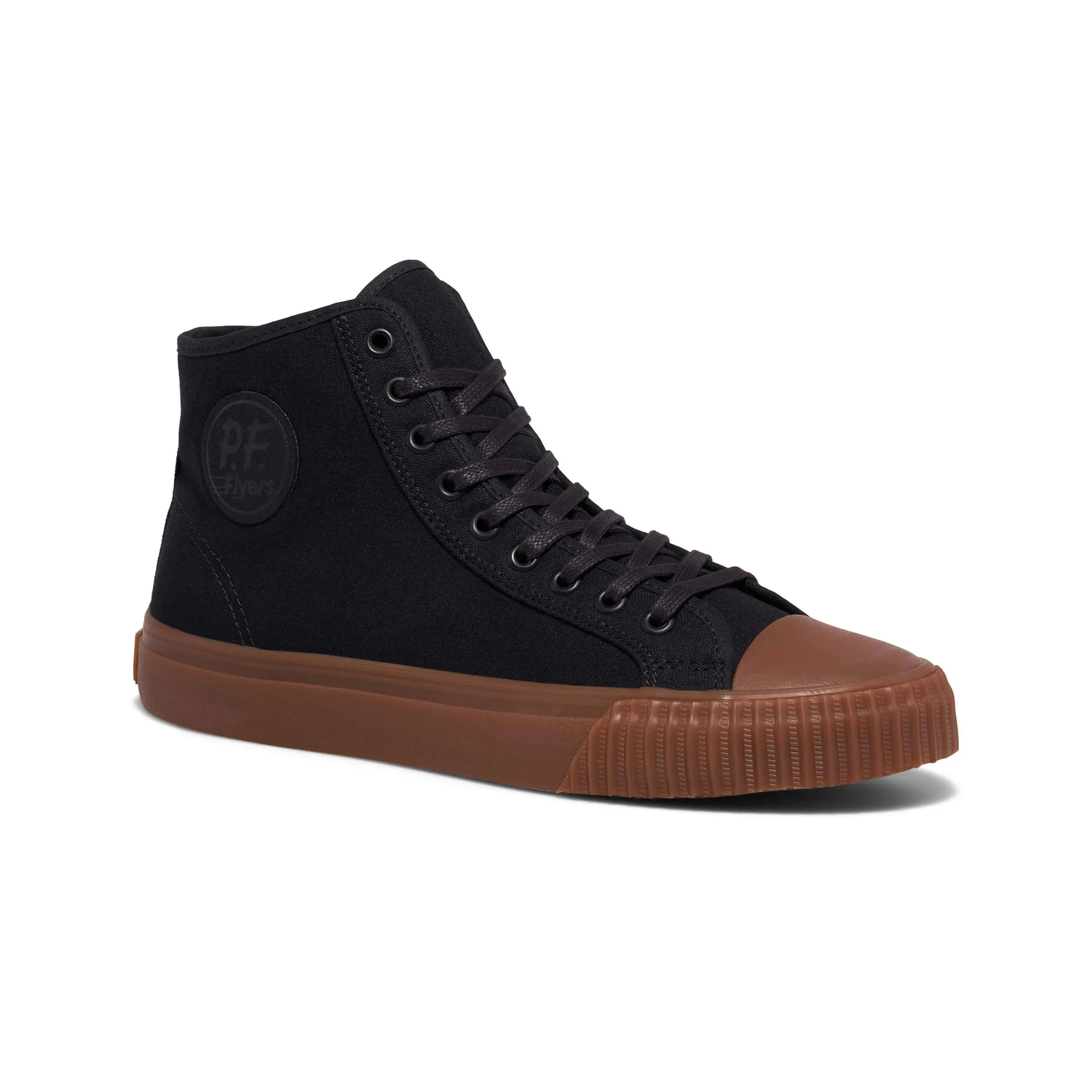 P.F. Flyers Center Hi Black/Gum sold by Railcar