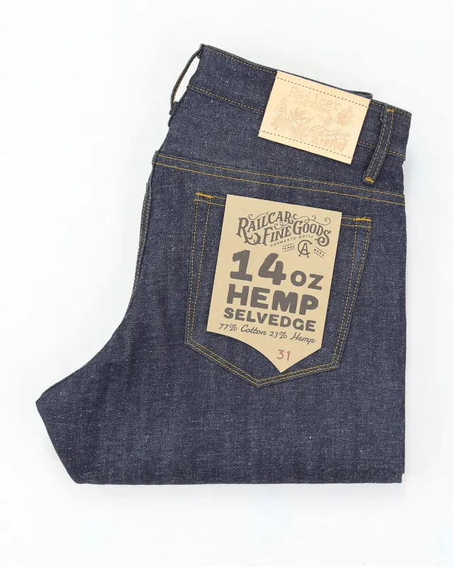 Rebels X126 Modern Straight Leg 14 Oz Cotton Hemp Blend Indigo Selvedge sold by Railcar
