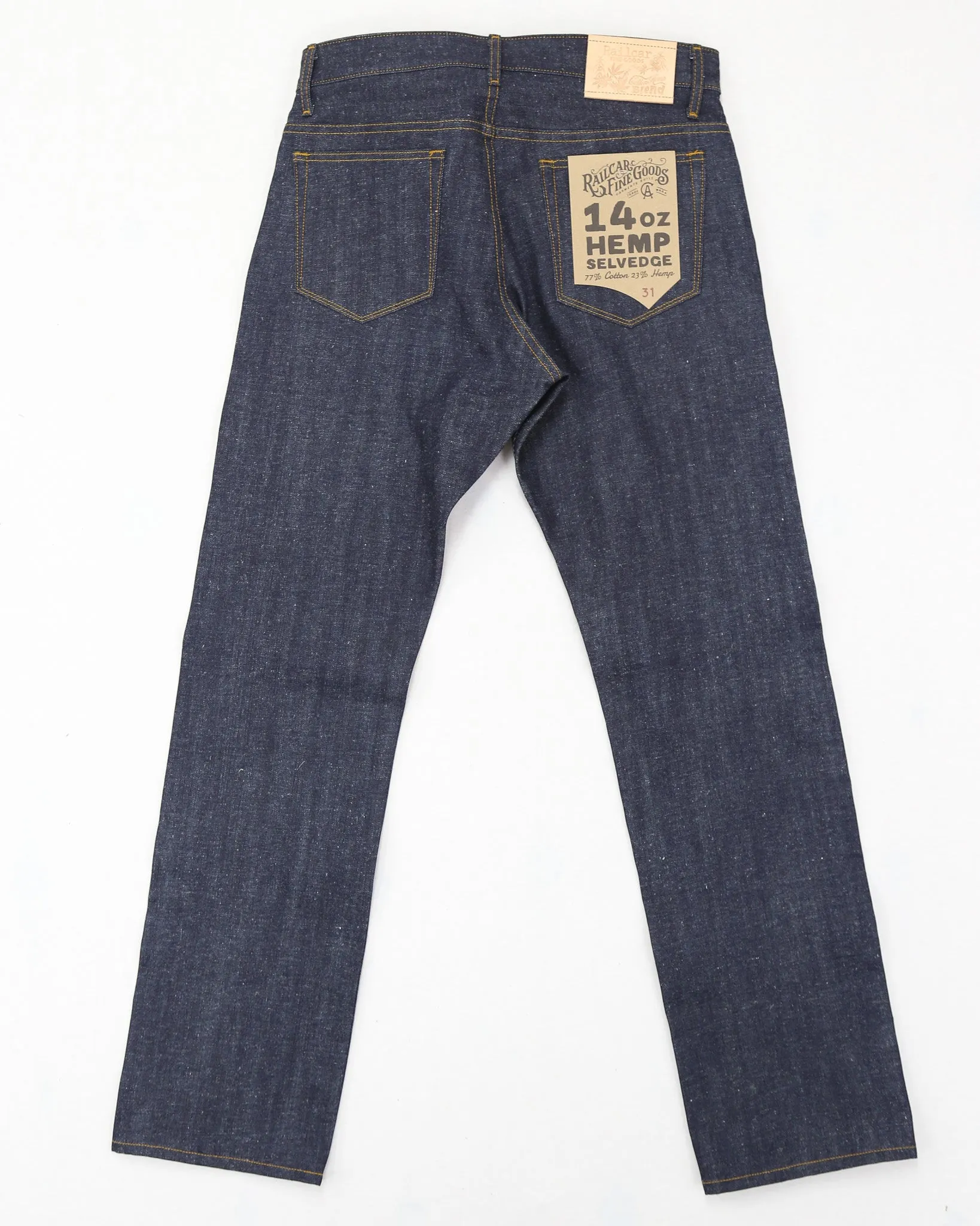 Rebels X126 Modern Straight Leg 14 Oz Cotton Hemp Blend Indigo Selvedge sold by Railcar product image thumbnail 4