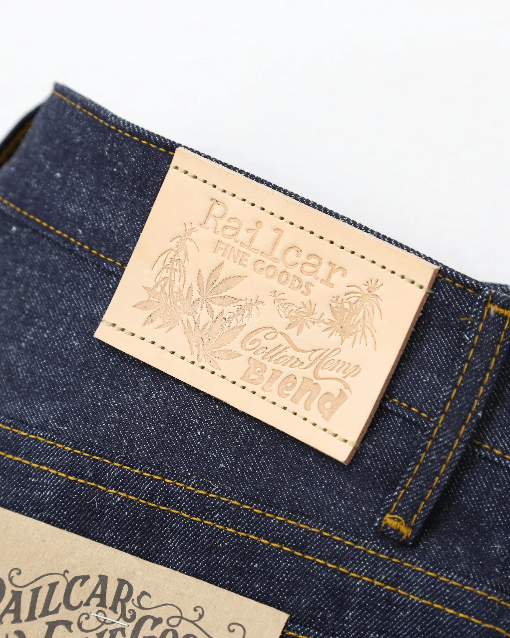 Spikes X126 Taper Leg 14 Oz Cotton Hemp Blend Indigo Selvedge sold by Railcar product image thumbnail 4