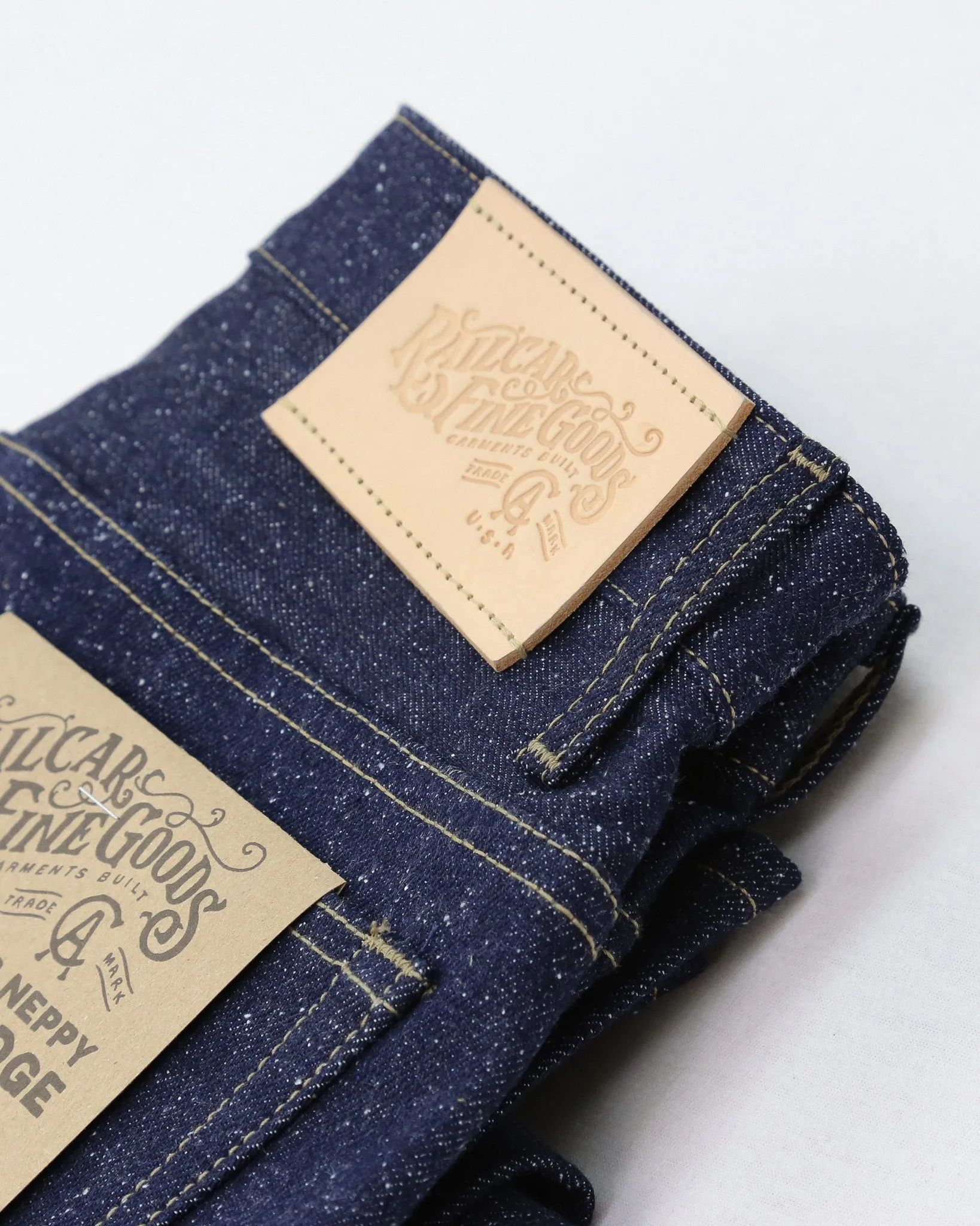 Spikes X125 Taper Leg 15 Oz Super Nep Classic Indigo Selvedge sold by Railcar product image thumbnail 5