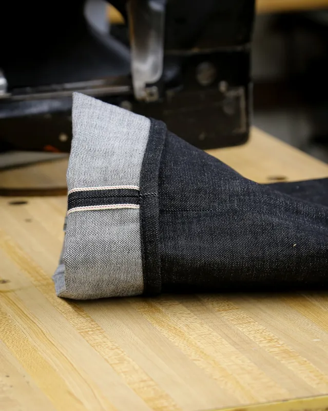 Emily X129 15.5 Oz Black Warp White Weft Red Line Selvedge sold by Railcar