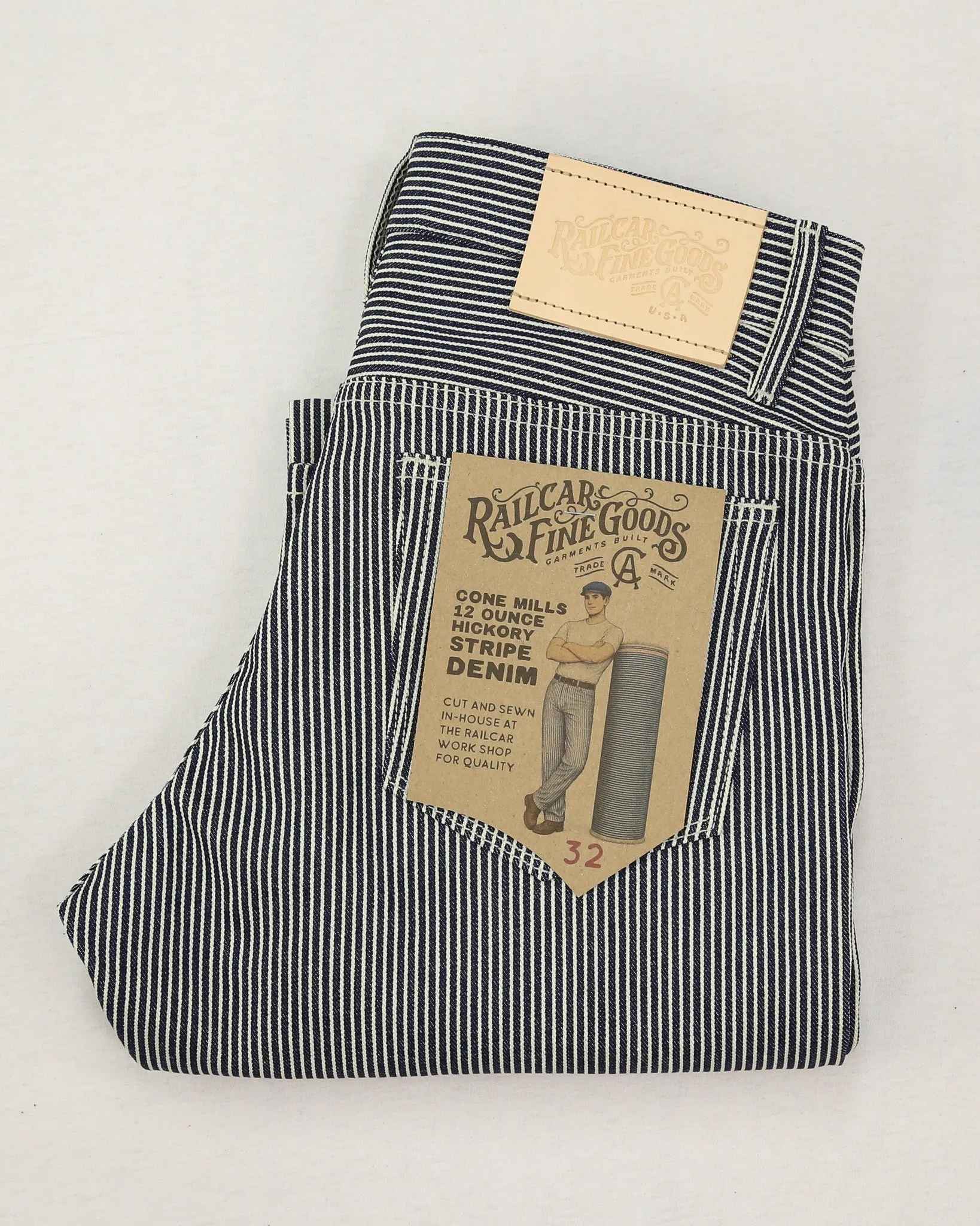 Spikes D005 Modern Straight Leg 12 Oz Cone Mills Hickory sold by Railcar