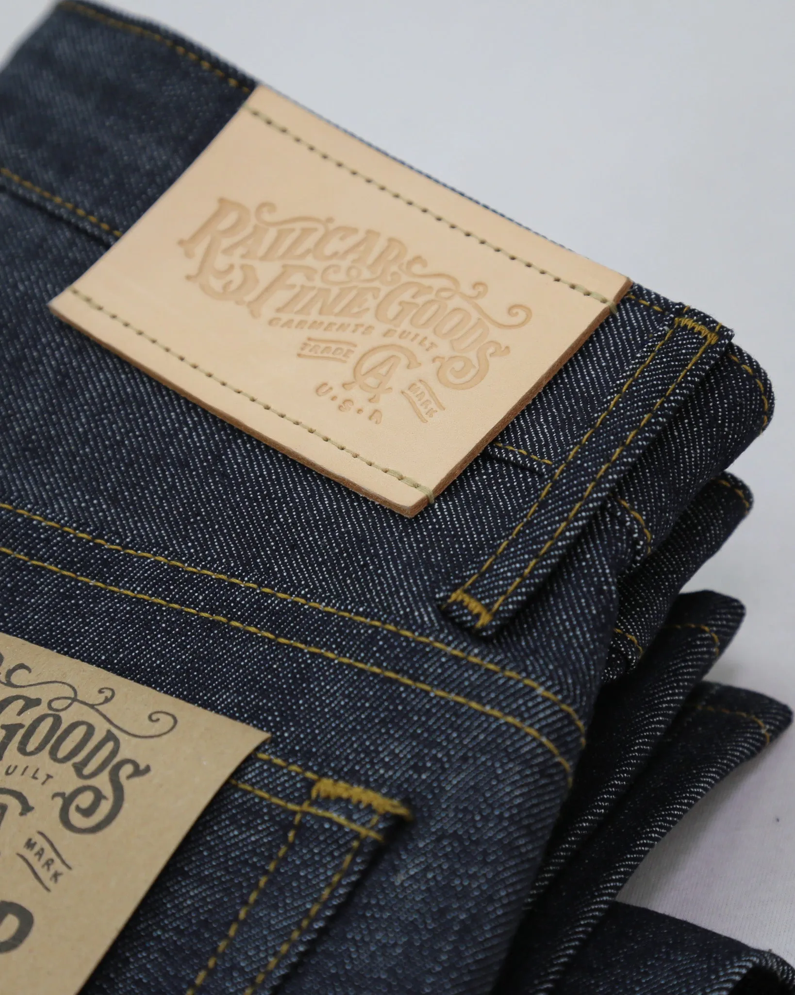 Switcher X130 Full Leg, Wide Leg Fit 14 Oz Classic Indigo Selvedge sold by Railcar product image thumbnail 3