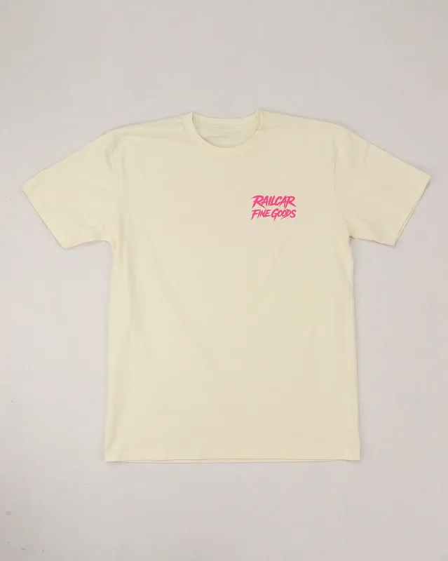 Dirtwave Ecru 6.4 Oz Graphic Tee Shirt made by Railcar