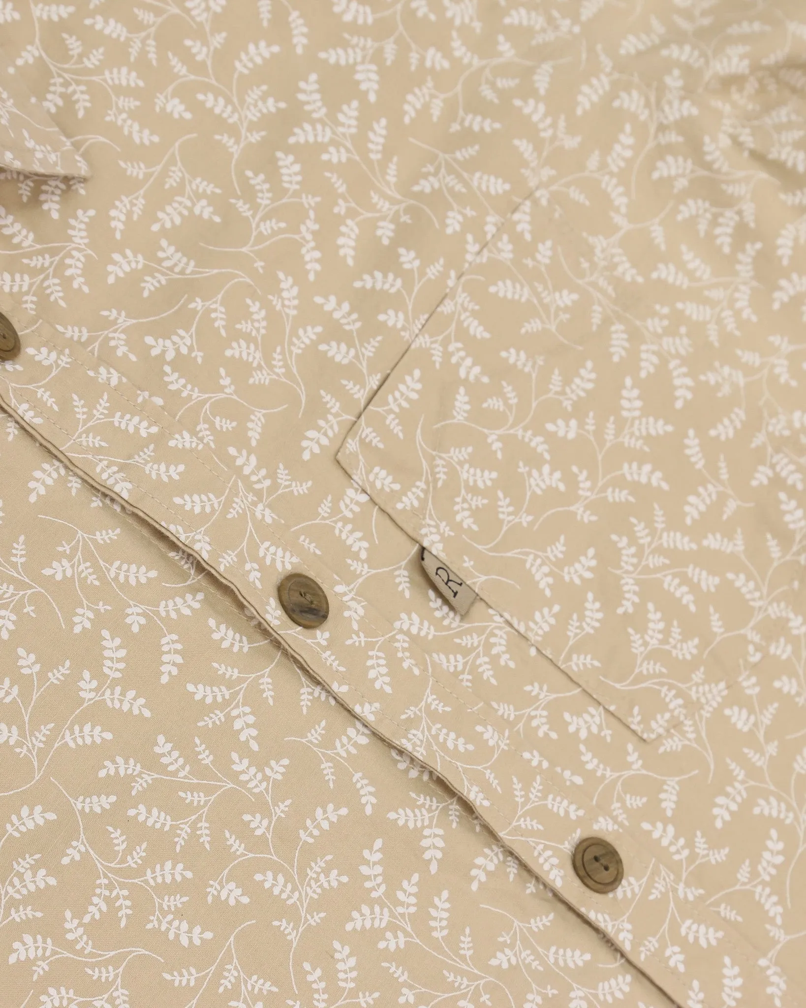 Outrunner Printed Fern Leaves Sand Short Sleeve Shirt (Limited Pre-Order) sold by Railcar product image thumbnail 3