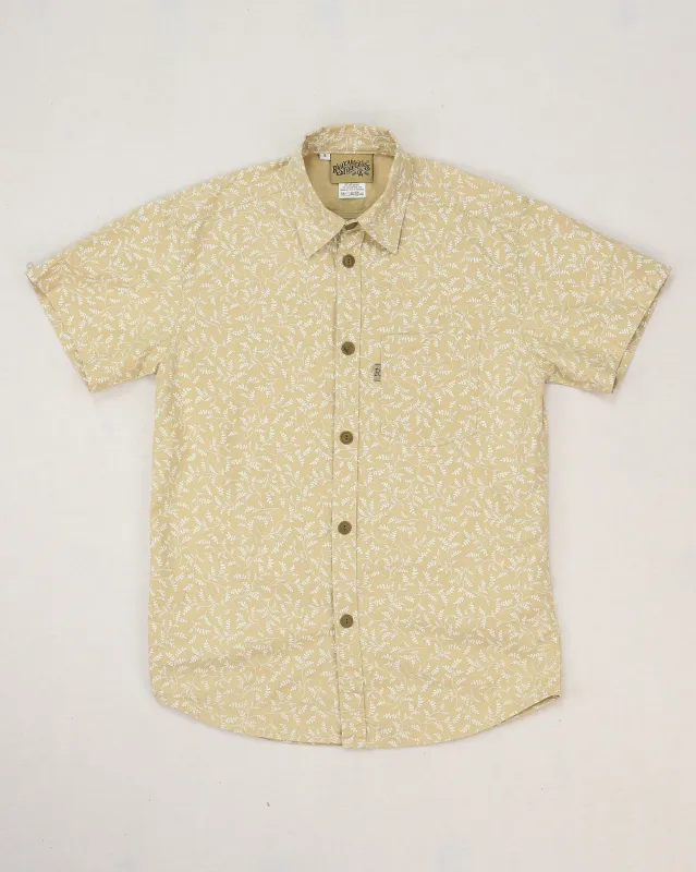 Outrunner Printed Fern Leaves Sand Short Sleeve Shirt (Limited Pre-Order) made by Railcar
