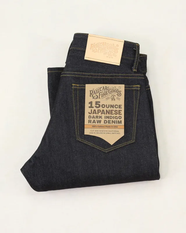 Rebels X135 Straight Leg 15 Oz Indigo Japanese Selvedge made by Railcar