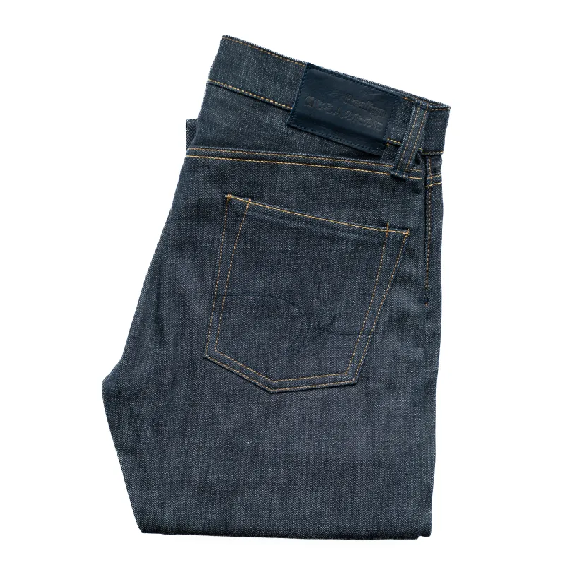 Slim Sakura 14 oz. Deadstock Blue sold by Realign Denim