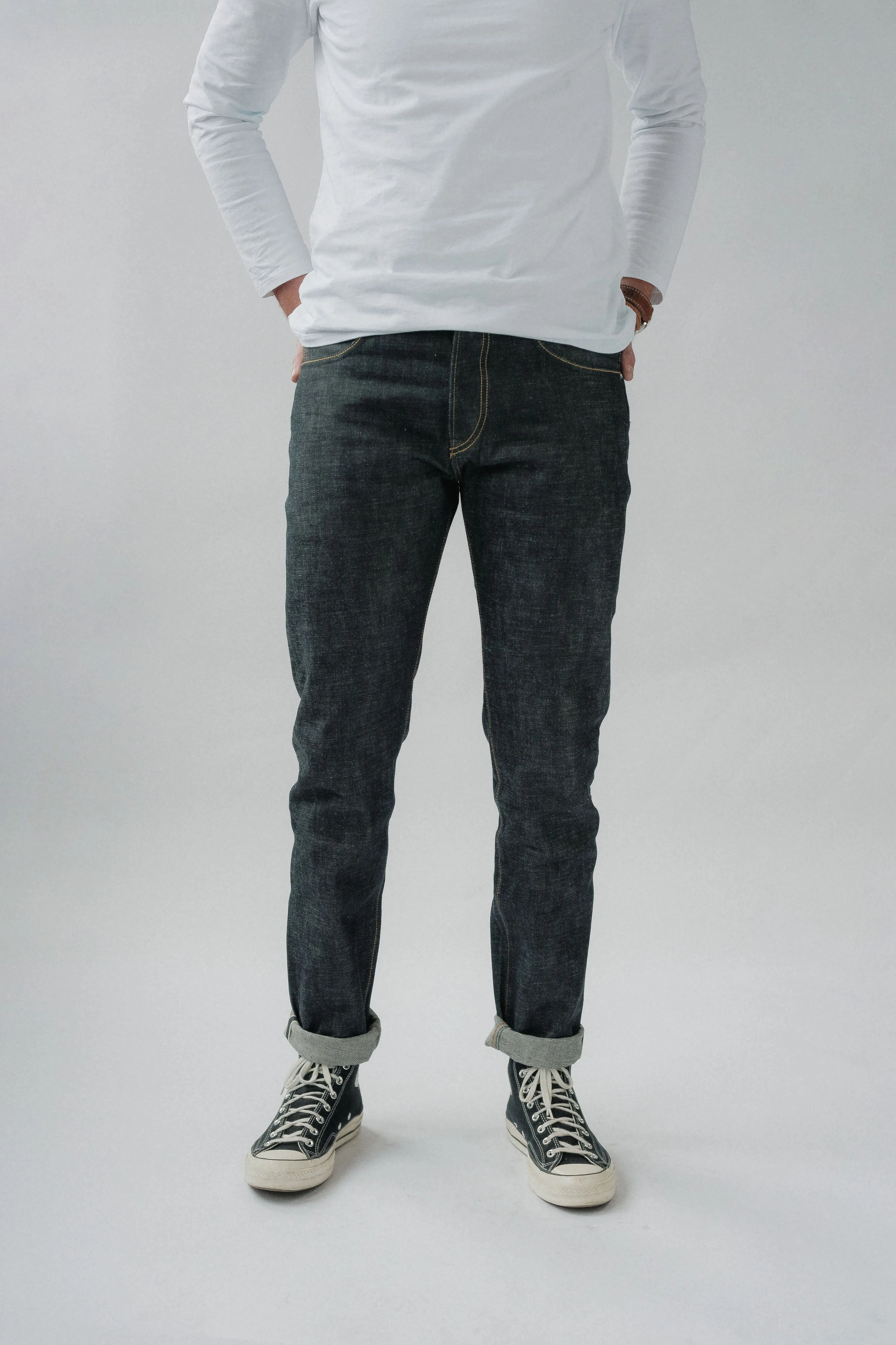 Slim Sakura 14 oz. Deadstock Blue sold by Realign Denim product image thumbnail 2