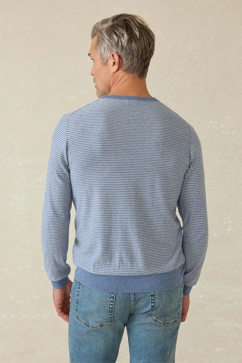 MOVEMENT CREWNECK SWEATER Coastal Shore Stripe sold by REVOLVR Menswear product image thumbnail 2