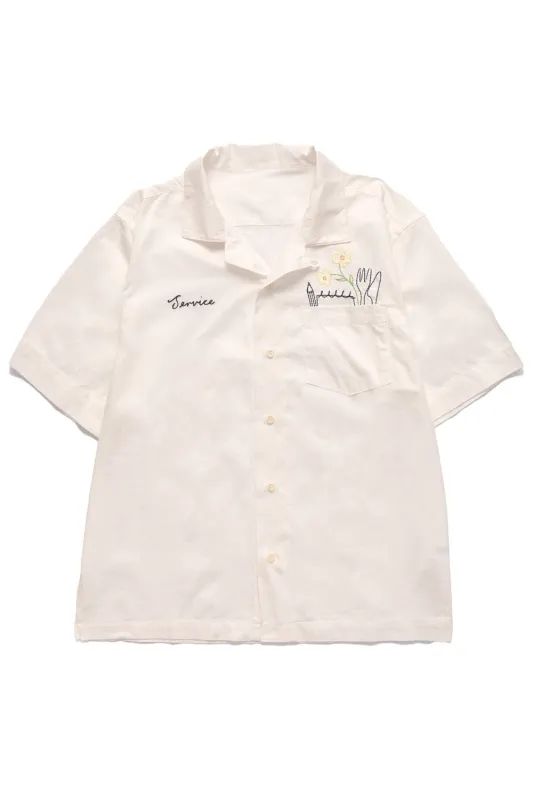 NECESSITIES TWILL SS SHIRT Off White sold by REVOLVR Menswear